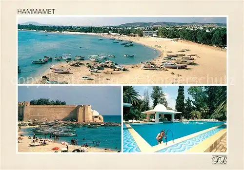 AK / Ansichtskarte Hammamet Fliegeraufnahme Strand Pool Hotel Fourati Hammamet Kat. Tunesien