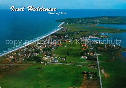 AK / Ansichtskarte Insel Hiddensee Fliegeraufnahme Vitte Insel Hiddensee Kat. Insel Hiddensee