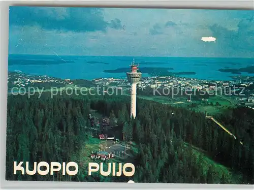 AK / Ansichtskarte Kuopio Fliegeraufnahme Puijo Sendeturm  Kuopio Kat. Kuopio