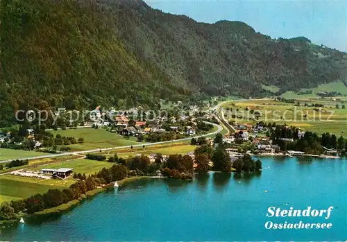 AK / Ansichtskarte Steindorf Ossiacher See Fliegeraufnahme Seepartie Steindorf Ossiacher See