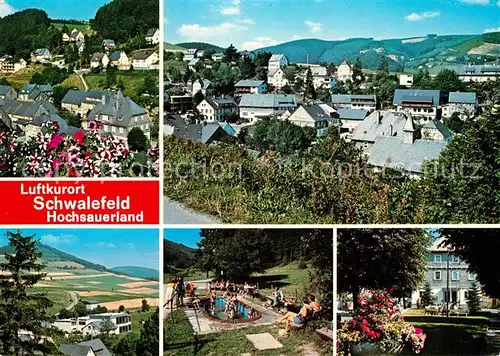 AK / Ansichtskarte Schwalefeld Kneipptretbecken Panoramen Kurpark Schwalefeld Kat. Willingen (Upland)