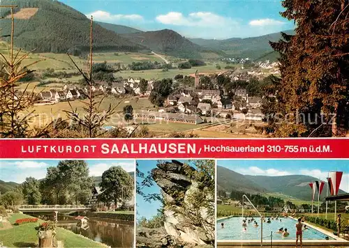 AK / Ansichtskarte Saalhausen Sauerland Panorama Freibad Kurpark Saalhausen Sauerland Kat. Lennestadt