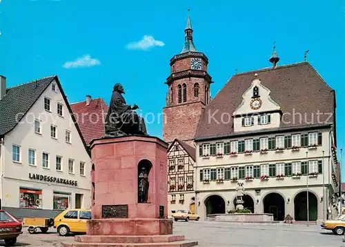 AK / Ansichtskarte Weil der Stadt Marktplatz Kepler Denkmal Weil der Stadt Kat. Weil der Stadt