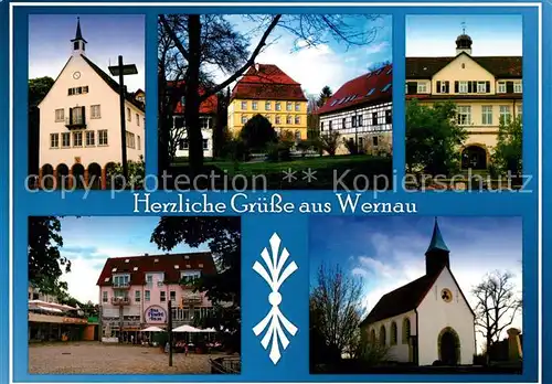AK / Ansichtskarte Wernau Alb Donau Kreis Kirche Rathaus Fussgaengerzone Wernau Alb Donau Kreis Kat. Erbach