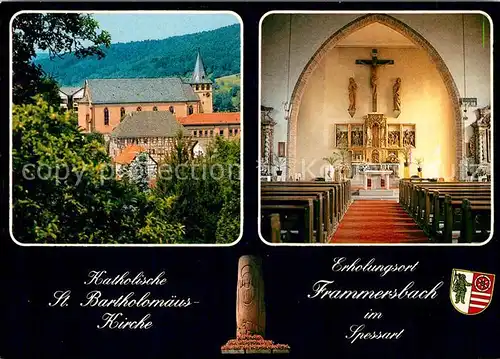 AK / Ansichtskarte Frammersbach Katholische Sankt Bartholomaeus Kirche Altarraum Frammersbach Kat. Frammersbach