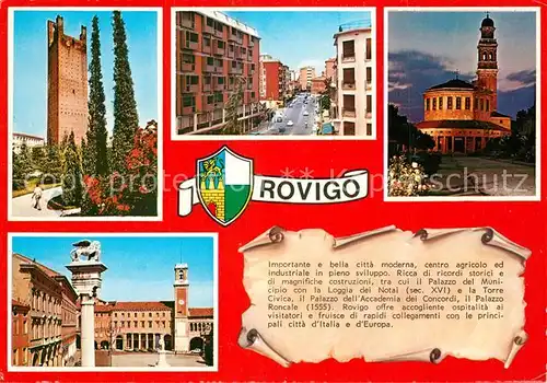 AK / Ansichtskarte Rovigo Torre Civica Loggia dei Notai Palazzo Roncale  Rovigo Kat. Rovigo