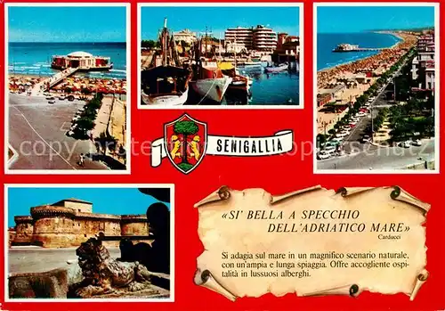 AK / Ansichtskarte Senigallia Hafen Fliegeraufnahme Strandpromenade  Senigallia Kat. Italien