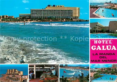 AK / Ansichtskarte La Manga del Mar Menor Hotel Galuga Buffet Strand Swimmingpool La Manga del Mar Menor