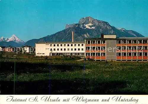 AK / Ansichtskarte Untersberg Internat St Ursula mit Watzmann Untersberg Kat. Salzburg