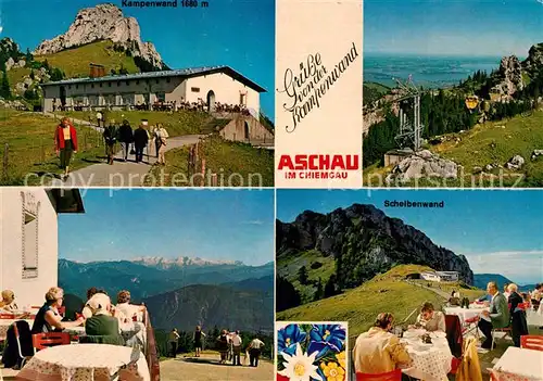 AK / Ansichtskarte Aschau Chiemgau Berggasthof Kampenwand Terrasse Scheibenwand Aschau Chiemgau Kat. Aschau i.Chiemgau