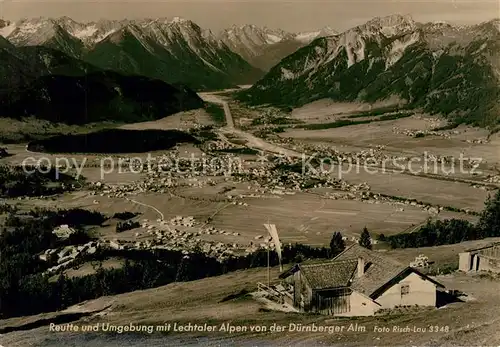 AK / Ansichtskarte Reutte Tirol mit Lechtaler Alpen von der Duernberger Alm Reutte Tirol Kat. Reutte