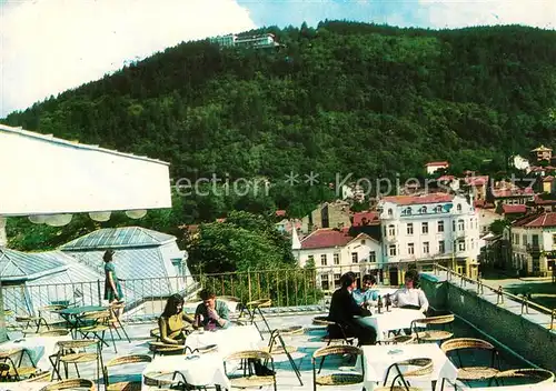 AK / Ansichtskarte Kjustendil Hotelterrasse des Hotels Pautalija Kjustendil