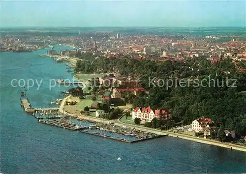 AK / Ansichtskarte Kiel Olympiahafen und Stadt Fliegeraufnahme Kiel Kat. Kiel