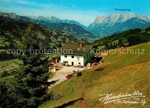 AK / Ansichtskarte St Johann Pongau Alpengasthof Hahnbaum Alm mit Tennengebirge Johann Pongau Kat. 
