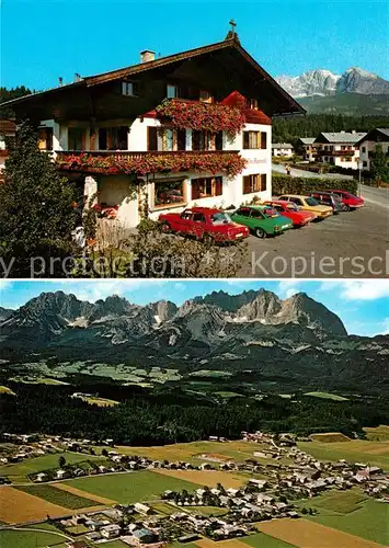 AK / Ansichtskarte Oberndorf Tirol Pension Alpenrose Fliegeraufnahme Oberndorf Tirol Kat. Oberndorf in Tirol
