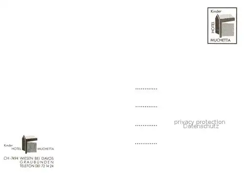 AK / Ansichtskarte Wiesen Davos GR Kinder Hotel Muchetta Davos Platz Kat. Davos Wiesen