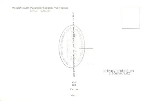 AK / Ansichtskarte Woerthersee Aussichtsturm Pyramidenkogel Woerthersee Kat. Oesterreich