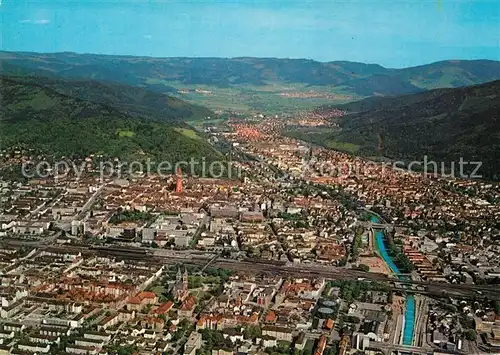 AK / Ansichtskarte Freiburg Breisgau Fliegeraufnahme Dreisam Muenster Freiburg Breisgau Kat. Freiburg im Breisgau