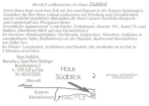 AK / Ansichtskarte Zell See Haus Suedblick Winter Zell See Kat. Zell am See