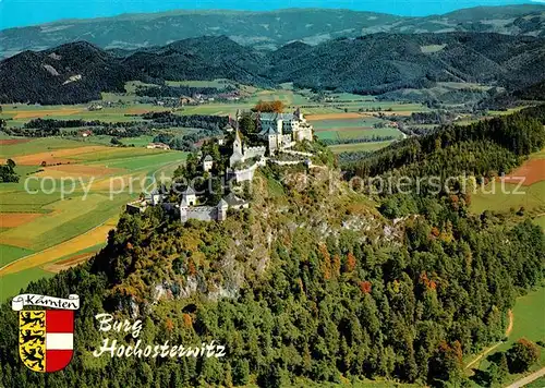 AK / Ansichtskarte Hochosterwitz Burg Fliegeraufnahme Saualpe Hochosterwitz Burg