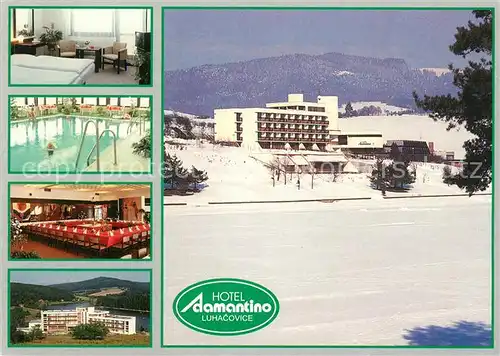 AK / Ansichtskarte Luhacovice Hotel Adamantino Schwimmbad Winterpanorama Luhacovice Kat. Tschechische Republik
