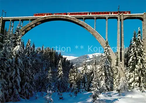 AK / Ansichtskarte Rhaetische Bahn Chur Arosa Langwieser Viadukt   Kat. Eisenbahn