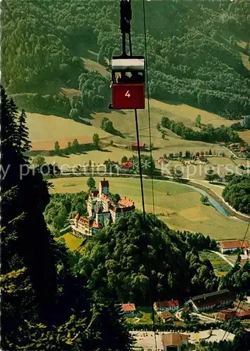 AK / Ansichtskarte Seilbahn Kampenwand Schloss Hohenaschau Chiemgau Seilbahn Kat. Bahnen