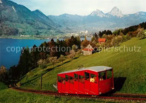 AK / Ansichtskarte Zahnradbahn Treib Seelisberg Bahn Brunnen Mythen  Zahnradbahn Kat. Bergbahn