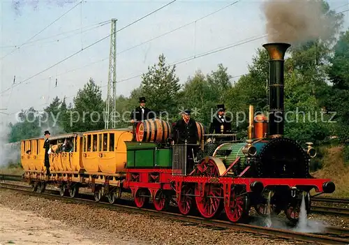 AK / Ansichtskarte Lokomotive Adler Erste deutsche Eisenbahn Nuernberg Fuerth Dutzendteich Lokomotive Kat. Eisenbahn