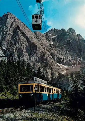 AK / Ansichtskarte Zahnradbahn Seilbahn Zugspitze Garmisch Partenkirchen  Zahnradbahn Kat. Bergbahn