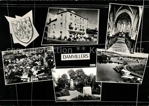 AK / Ansichtskarte Damvillers Hotel de la Croix Blanche Eglise Monument vue aerienne Damvillers Kat. Damvillers