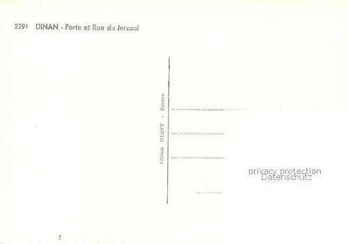 AK / Ansichtskarte Dinan Porte et Rue du Jerzual Dinan Kat. Dinan