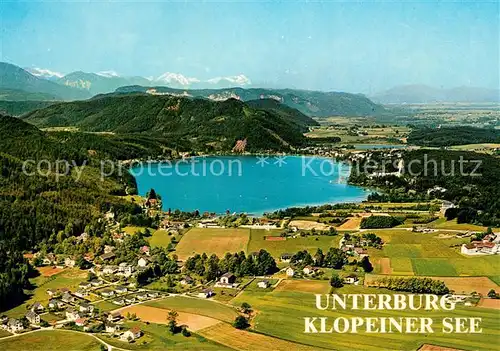 AK / Ansichtskarte Unterburg Klopeinersee Fliegeraufnahme Unterburg Klopeinersee Kat. Kaernten