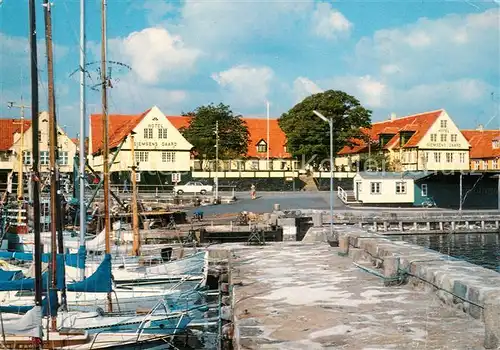 AK / Ansichtskarte Bornholm Hotel Siemsens Gaard Bootshafen Bornholm Kat. Daenemark