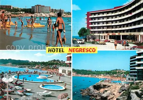 AK / Ansichtskarte Tarragona Hotel Negresco Schwimmbad Strand Tarragona Kat. Costa Dorada Spanien