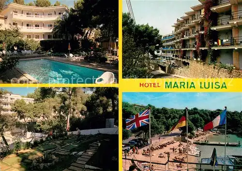 AK / Ansichtskarte Calvia Mallorca Hotel Maria Luisa Schwimmbad Strand Calvia Mallorca