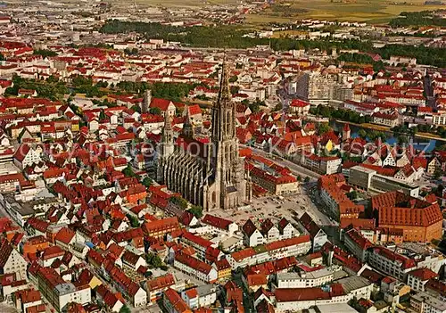 AK / Ansichtskarte Ulm Donau Fliegeraufnahme Muenster  Ulm Donau Kat. Ulm