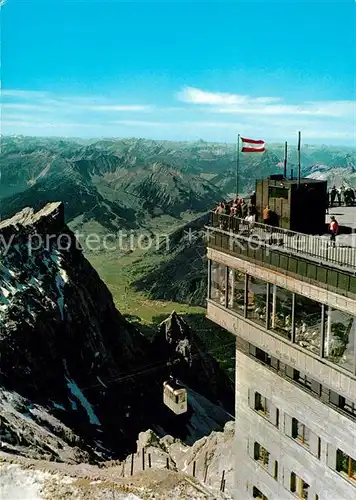 AK / Ansichtskarte Seilbahn Tiroler Zugspitzbahn Gipfelhotel Lechtaler Alpen  Seilbahn Kat. Bahnen