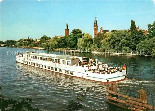 AK / Ansichtskarte Motorschiffe Fahrgastschiff Bertolt Brecht Berlin Loepenick  Motorschiffe Kat. Schiffe