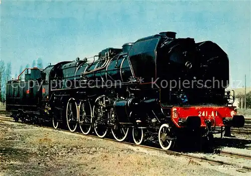 AK / Ansichtskarte Lokomotive 1 241 A 1 Musee Francais du Chemin de Fer Mulhouse  Lokomotive Kat. Eisenbahn