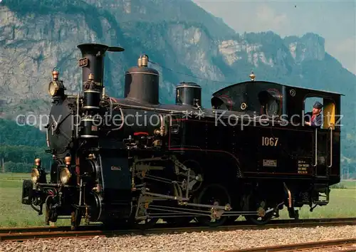 AK / Ansichtskarte Lokomotive Bruenig Dampf Bahn Nassdampflokomotive HG 3 3 1067  Lokomotive Kat. Eisenbahn
