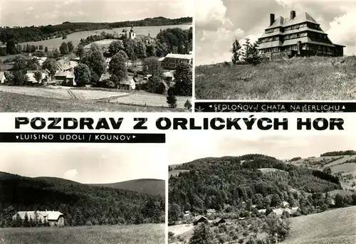 AK / Ansichtskarte Orlickych Hor Chata na Serlichu Berghaus Landschaftspanorama Orlickych Hor