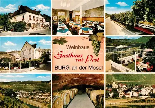 AK / Ansichtskarte Burg Mosel Weinhaus Gasthaus zur Post Burg Mosel Kat. Burg (Mosel)