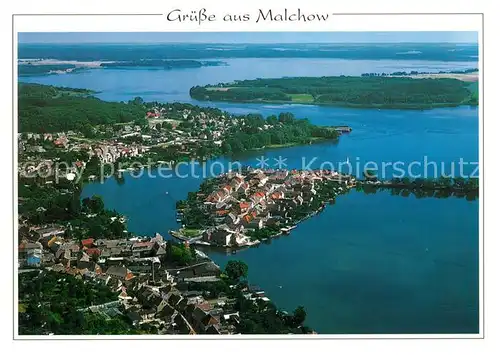 AK / Ansichtskarte Malchow Mecklenburgische Seenplatte Fliegeraufnahme Malchow Kat. Malchow Mecklenburg
