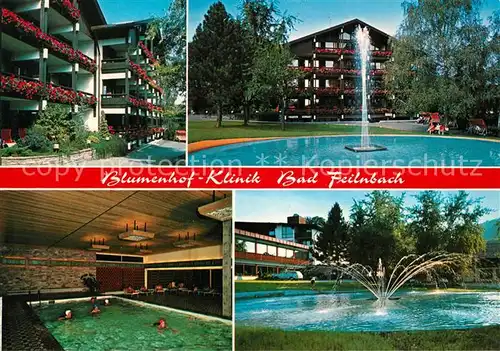 AK / Ansichtskarte Bad Feilnbach Blumenhof Klinik Hallenbad Fontaene Bad Feilnbach Kat. Bad Feilnbach
