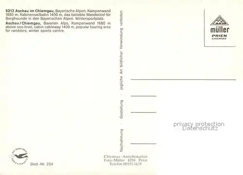 AK / Ansichtskarte Aschau Chiemgau Kampenwandbahn Schloss Hohenaschau Bayerische Alpen Aschau Chiemgau Kat. Aschau i.Chiemgau