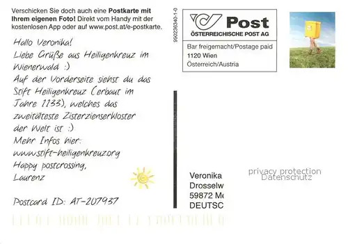 AK / Ansichtskarte Heiligenkreuz Niederoesterreich Stift Kloster im Wienerwald Fliegeraufnahme Heiligenkreuz Kat. Heiligenkreuz
