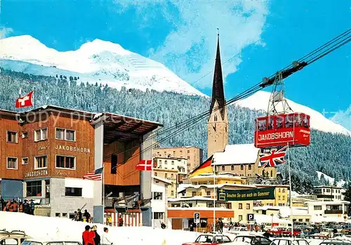 AK / Ansichtskarte Davos GR BBBJ Bahn mit Schatzalp und Schiahoerner Wintersportplatz Alpen Davos Platz Kat. Davos
