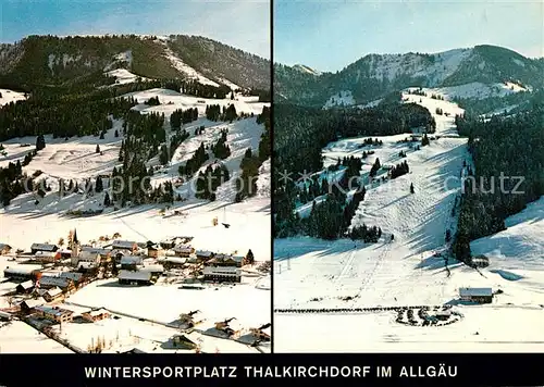 AK / Ansichtskarte Thalkirchdorf Wintersportplatz Allgaeuer Alpen Fliegeraufnahme Thalkirchdorf Kat. Oberstaufen