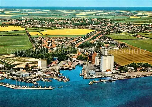 AK / Ansichtskarte Burg Fehmarn Ostseebad Hafen von Burkstaaken Fliegeraufnahme Burg Fehmarn Kat. Fehmarn